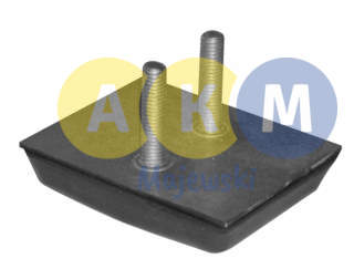 rubber-metal pressure disks for leaf springs