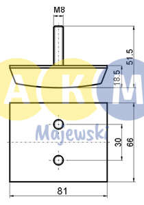 rubber-metal pressure disks for leaf springs