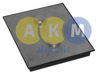 rubber-metal pressure disks for leaf springs; rectangular