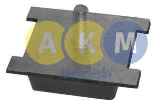 rubber-metal pressure disks for leaf springs;  
