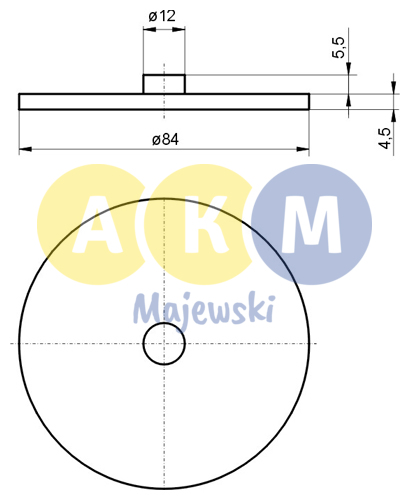 pressure disk for leaf spring