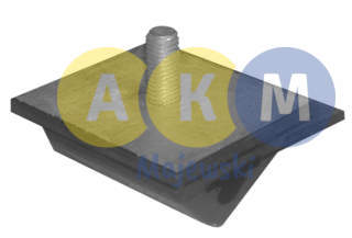 rubber-metal pressure disks for leaf springs