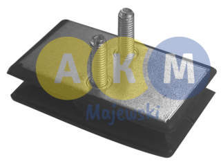 rubber-metal pressure disks for leaf springs