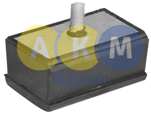 rubber-metal pressure disks for leaf springs