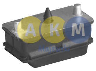 rubber-metal pressure disks for leaf springs