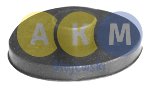 Rubber pressure disk for leaf springs