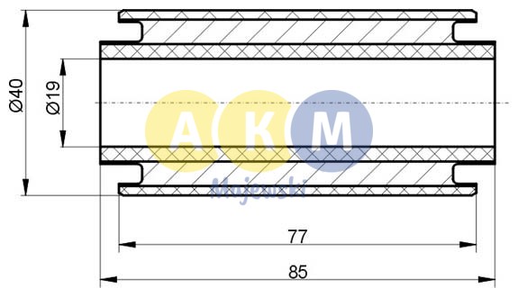 rubber-metal bush; leaf spring