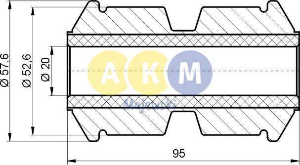 rubber-metal bush; back leaf spring